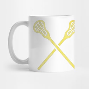 Lacrosse Stick Yellow Mug